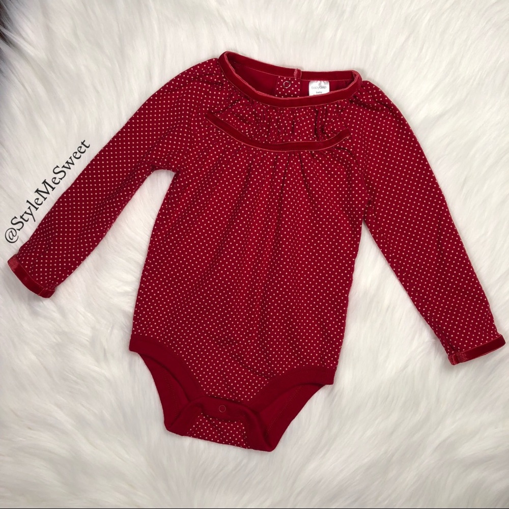 BabyGap red polka dot bodysuit